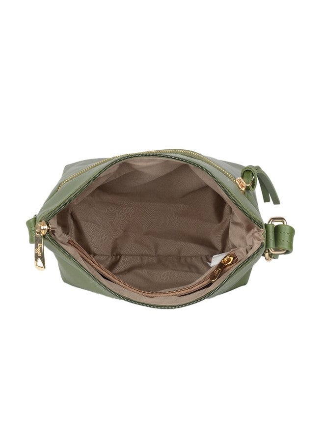 Baggit Women's Tilling Green Medium Sling Bag | Ladies Stylish Casual Cross Body Purse Handbag | Faux Leather | 6-Month Warranty | Cruelty-Free Material | Made in India - Image 4